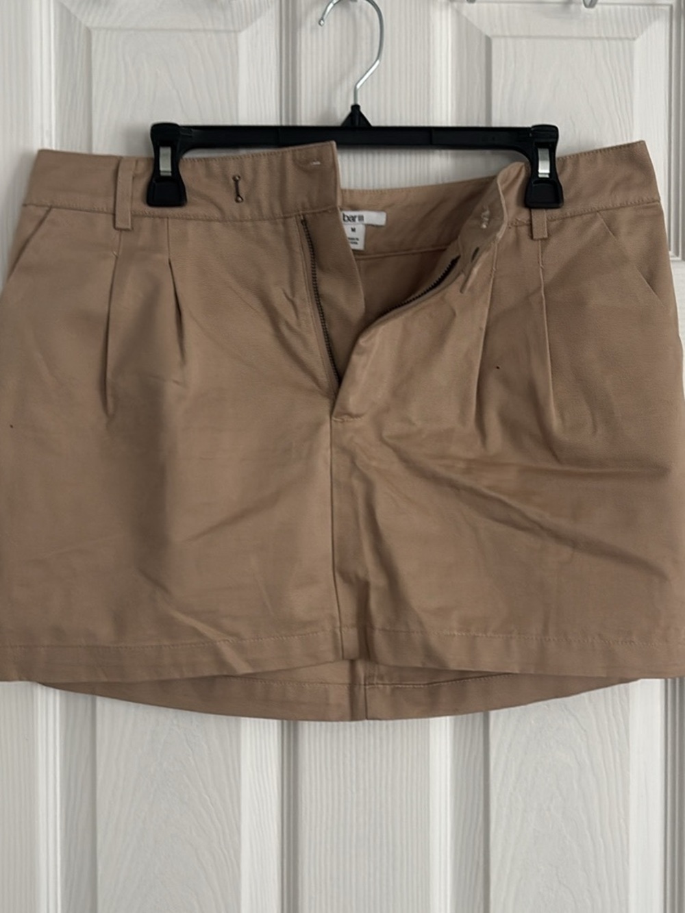 Bar III Neutral Beige/Tan Mini Skirt